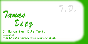 tamas ditz business card