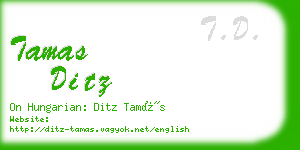 tamas ditz business card